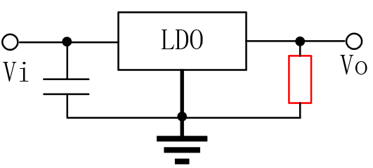 LDO输出为什么并联接地电阻？